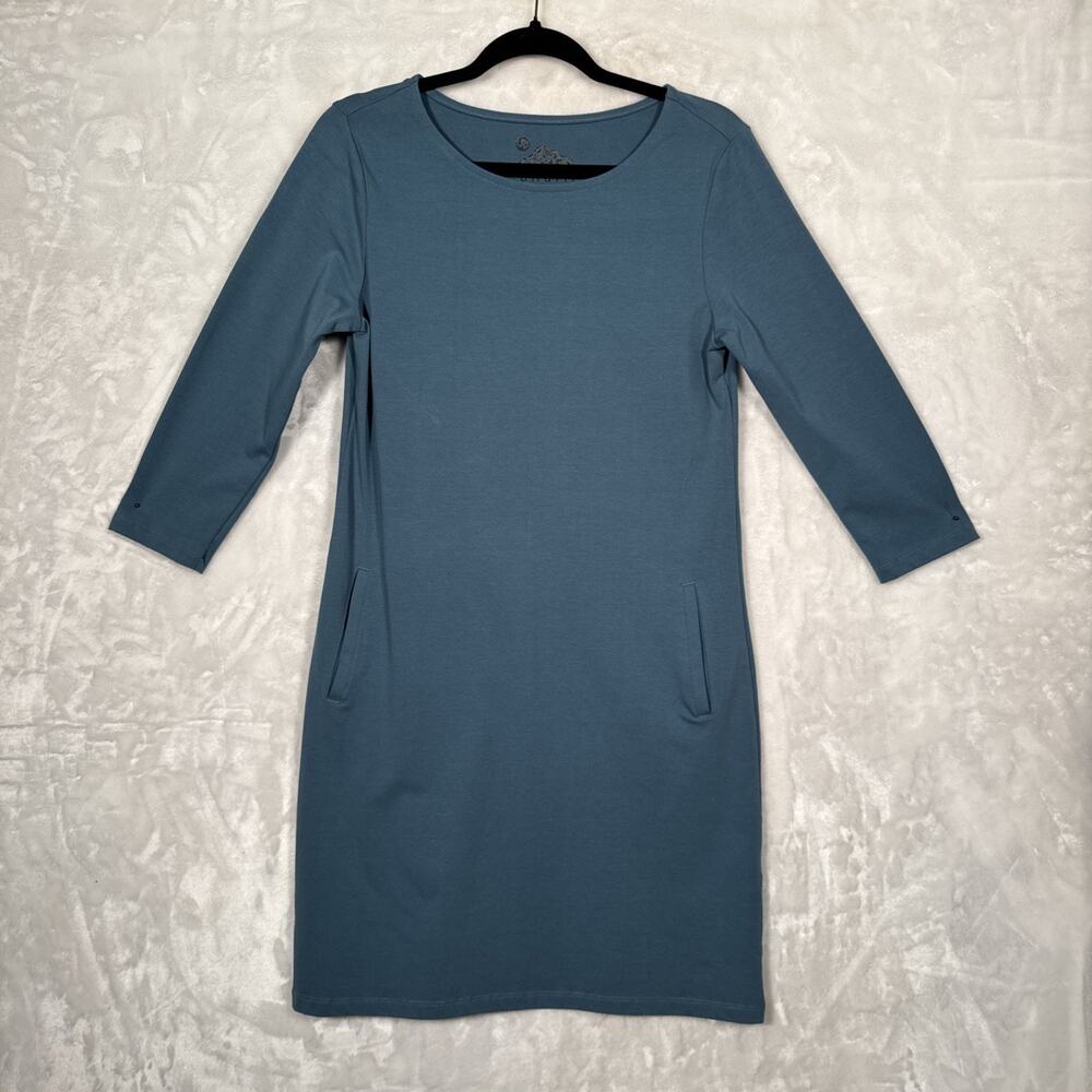 Women’s PM Shalie V Neck Short Sleeve Dress cotton/model turquoise Pockets